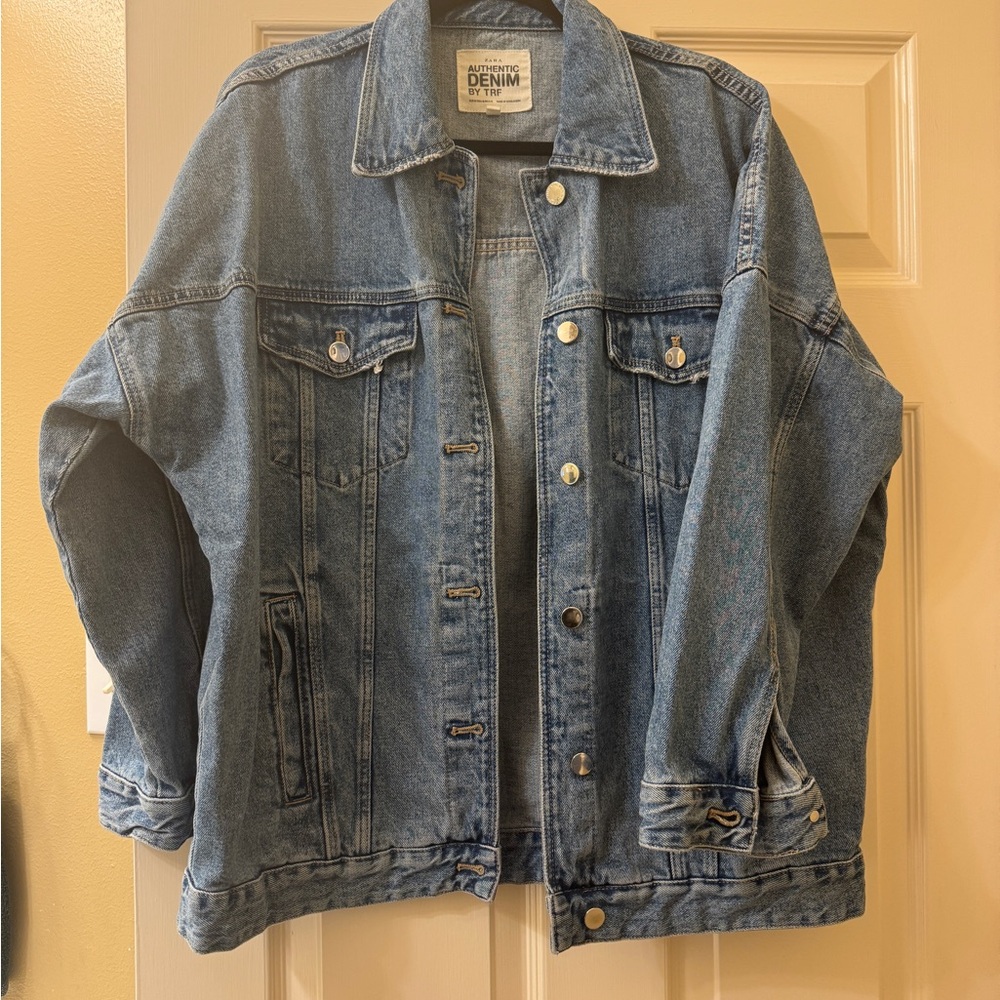 Zara Blue Denim Jean Jacket
